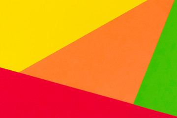 Yellow, red, green and orange color paper background
