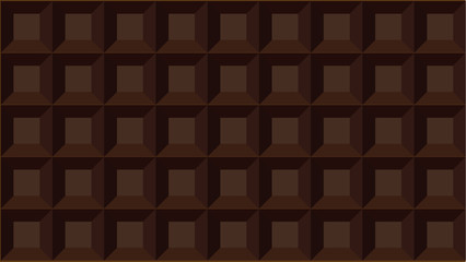 The texture tile of dark chocolate, vector image