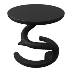 3D rendering of a vintage table made of comedite materials