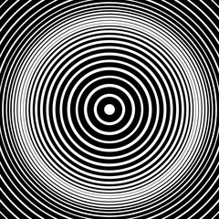 Abstract background with circles. Radial pattern. Vector