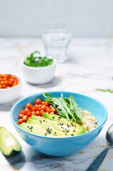 Quinoa roasted chickpeas Buddha bowl