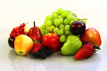 Food technology-fruits on the white backgrounds