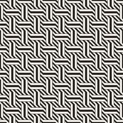 Vector Seamless Pattern. Modern Stylish Interlacing Lines Texture. Geometric Striped Ornament.