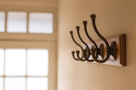 Vintage hanger in an old house on the wall from profil