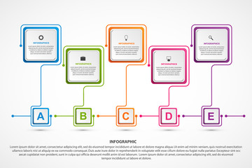 Abstract options infographics template. Infographics for business presentations or information banner.