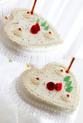 Wedding cake with roses
