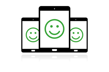 Tablet Banner - Fröhlicher Smiley