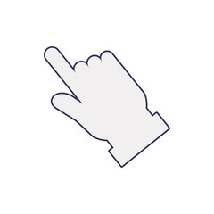 Click hand cursor icon vector illustration graphic design