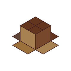 Box delivery package icon vector illustration graphic design