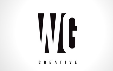 WG W G White Letter Logo Design with Black Square.