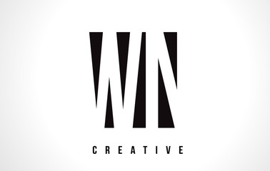 Fototapeta premium WN W N White Letter Logo Design with Black Square.