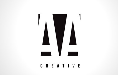 AA A White Letter Logo Design with Black Square.