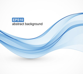 Vector abstract blue waves background.