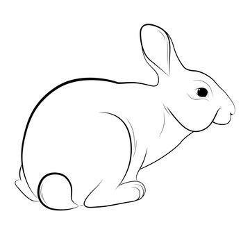 Силуэт кролика, символ пасхи