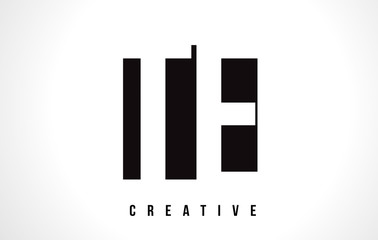 TE T E White Letter Logo Design with Black Square.