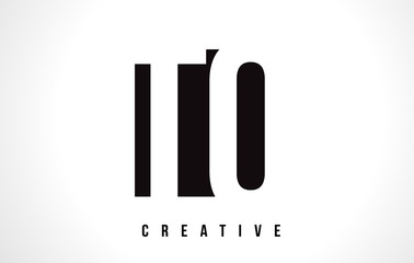 TO T O White Letter Logo Design with Black Square.