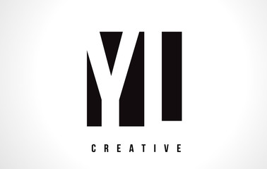 YL Y L White Letter Logo Design with Black Square.