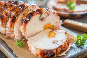 chicken meatloaf with apricots and nuts