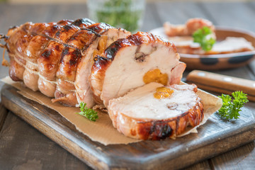 chicken meatloaf with apricots and nuts