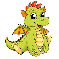 Cute cartoon dragon