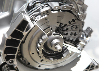 Fototapeta na wymiar Automotive wheel hub mechanism sectional view