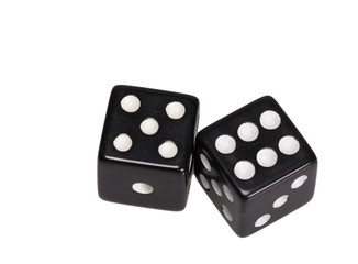 Two dice showing five and six