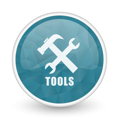 Tools brillant crystal design round blue web icon.