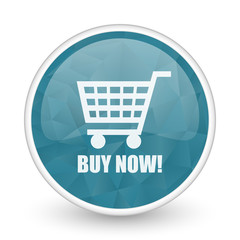 Buy now brillant crystal design round blue web icon.