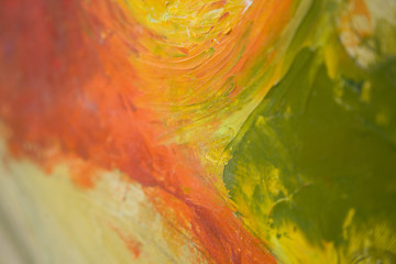 Painted blurred background with oil paint.
