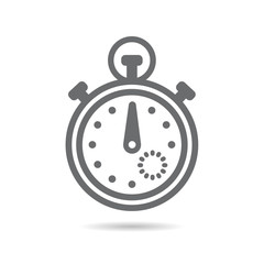 Stopwatch, clock icon. Vector pictogramm on white background. Flat design
