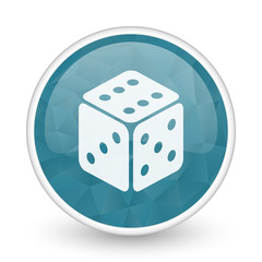 Game brillant crystal design round blue web icon.