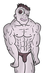 ugly muscle man