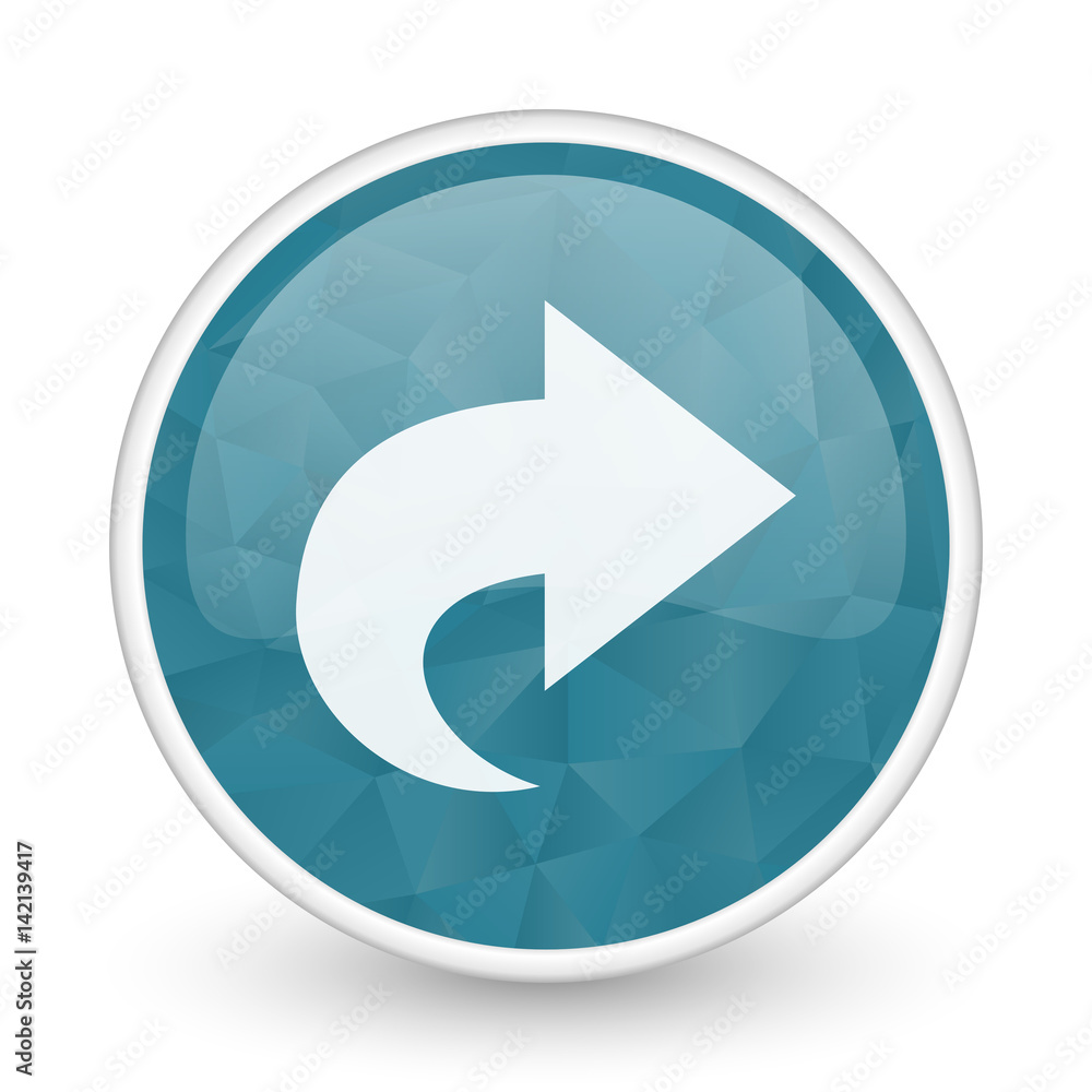 Poster next brillant crystal design round blue web icon.