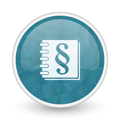 Law brillant crystal design round blue web icon.