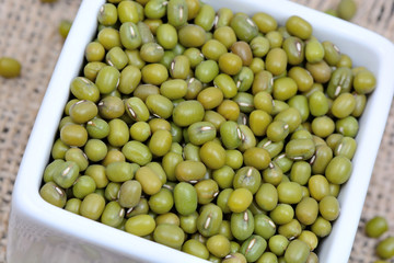 Mung bean in a ceramic bowl