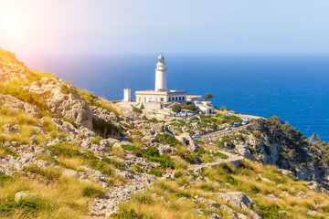 Fototapeta na wymiar Lighthouse at Cape Formentor for print