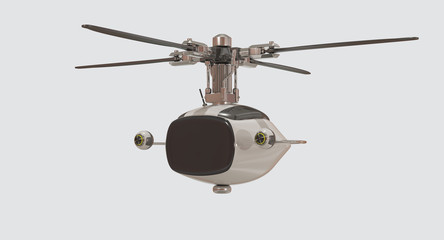 drone with tv display 3D rendering