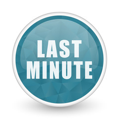 Last minute brillant crystal design round blue web icon.