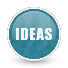 Ideas brillant crystal design round blue web icon.