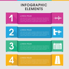 Airline infographic design with elements.