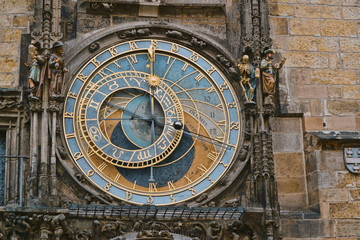 One of the main attractions in Prague the astronomical clock at Old Town Square