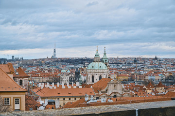 Fototapeta na wymiar The City of Prague - wonderful view from Prague Castle