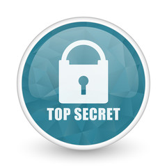 Top seret brillant crystal design round blue web icon.