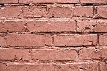 The idea of design embossed wall of an old textured bricks 