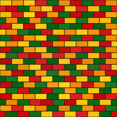 Brick pattern. Seamless vector brick wall background
