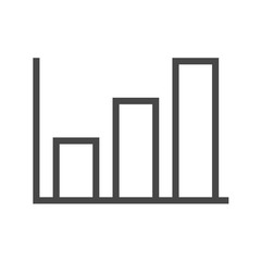 Bar Chart Thin Line Vector Icon. Flat icon isolated on the white background. Editable EPS file. Vector illustration.