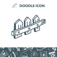 Fototapeta premium Doodle Fences