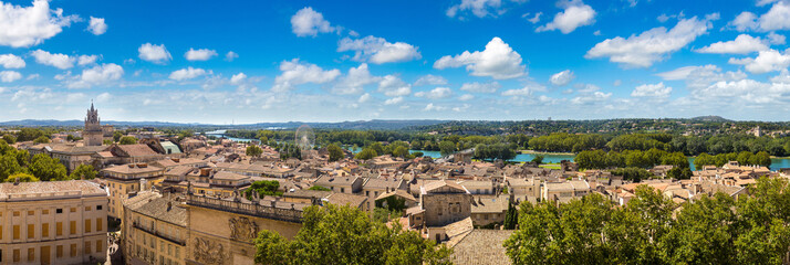 Panoramic aerial view of Avignon