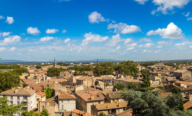 Fototapeta na wymiar Panoramic aerial view of Avignon