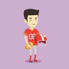 Rugby player vector illustration.